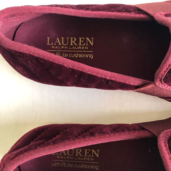LAUREN by Ralph Lauren Jinny Maroon Sneakers 7.5 - Picture 3 of 7
